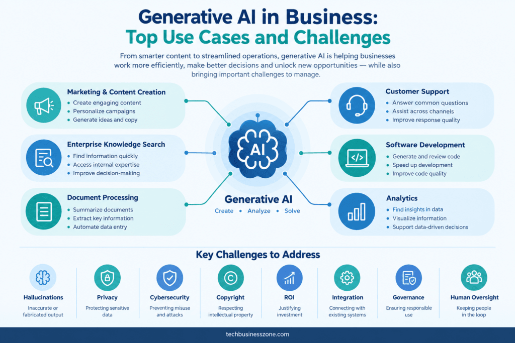 Generative AI in Business Infographic